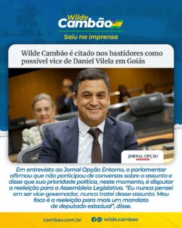 Saiu na mídia 📲💻🔈🔈🔈

“Wilde Cambão é citado nos bastidores como possível vice de Daniel Vilela em Goiás. Deputado do Entorno diz que foco é a reeleição, mas tem nome lembrado para compor chapa ao governo”.

Leia a matéria completa no link 🔗 https://entorno.jornalopcao.com.br/entrevistas/wilde-cambao-e-citado-nos-bastidores-como-possivel-vice-de-daniel-vilela-em-goias-30411
.
.
#WildeCambão #DeputadoEstadual #Imprensa #Clipping